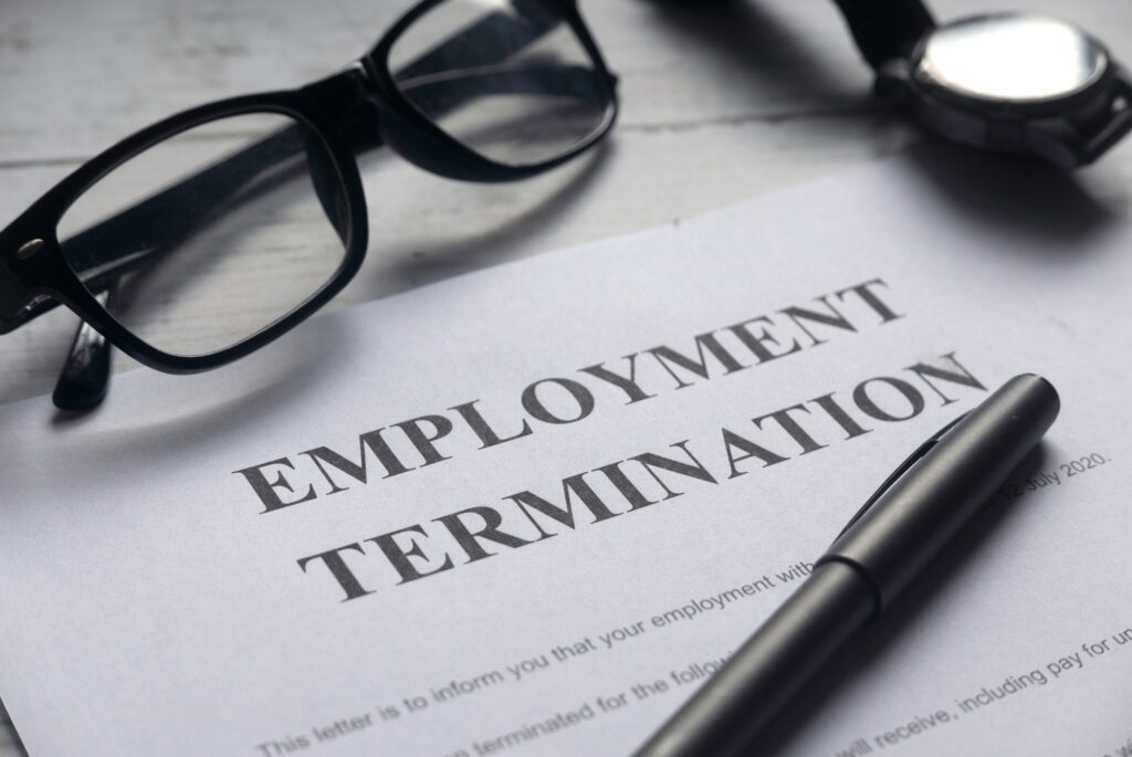 Employment termination concept